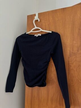 MADDEN GIRL NAVY LONG SLEEVE TOP